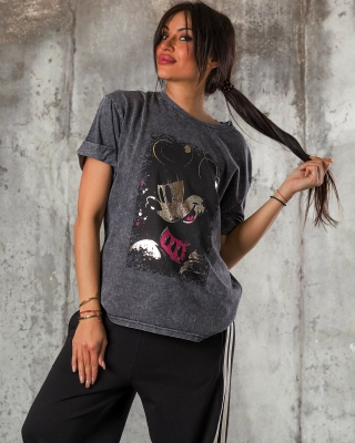 Tricou Joelle, Culoare gri