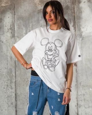 Tricou My Happy Place, Culoare alb
