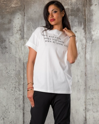 Tricou Born 2 Stand Out, Culoare alb
