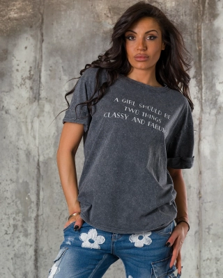 Tricou Two Things, Culoare gri