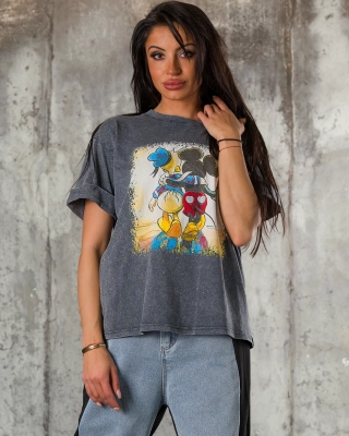 Tricou Best Friends, Culoare gri