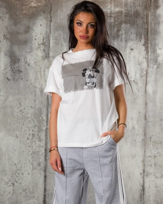 Tricou You Make Me Happy, Culoare alb