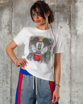 Tricou Crown Heart, Culoare alb