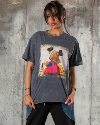 Tricou All For You, Culoare gri