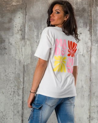 Tricou Made for More, Culoare alb