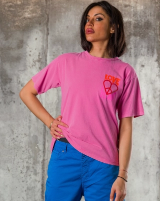 Tricou Love Is Air, Culoare roz