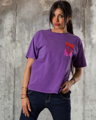Tricou Love Is Air, Culoare lila