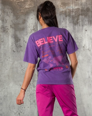 Tricou Believe In Love, Culoare lila