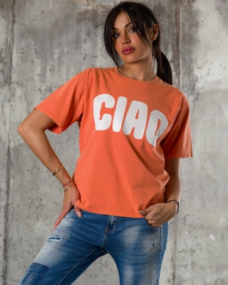 Tricou Ciao, Culoare orange