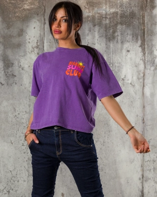 Tricou Surf Club, Culoare lila