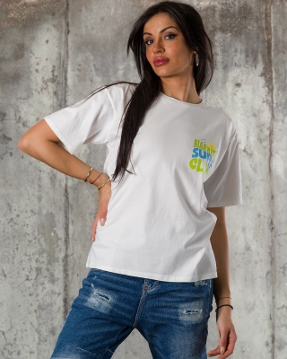 Tricou Surf Club, Alb