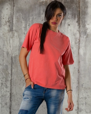 Tricou Many Times, Culoare coral