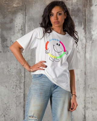 Tricou Color My Dreams, Culoare alb