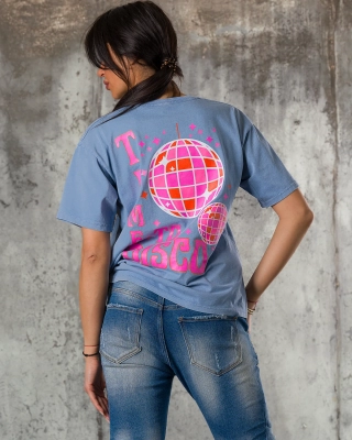 Tricou Disco Time, Albastru