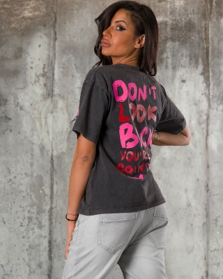 Tricou Don't Look Back, Culoare negru