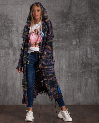 Cardigan cu glugă Ripley, Mix Culoare