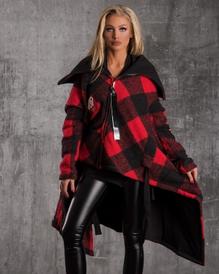 Cardigan cu patch-uri Impulsive, Roșu Culoare