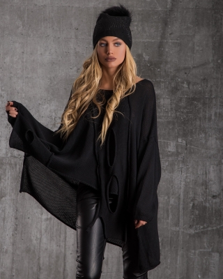 Pulover Relax, Negru Culoare