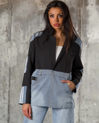 Sacou combinat Better Self, Culoare negru