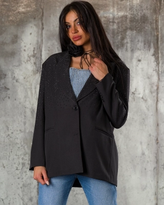 Sacou cu pietricele Modern Day, Culoare negru