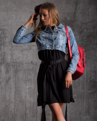 Geacă scurtă de blugi Mendez, Albastru Culoare