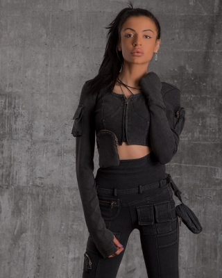 Geacă scurtă cu buzunare Noir, Gri Culoare