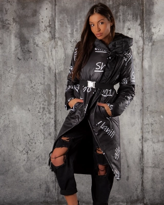 Geacă lungă Quinn, Negru Culoare