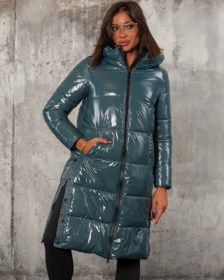 Дълго яке Fight For It, Синьо-Зелен Цвят