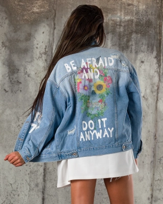 Geaca blugi Do It Anyway, Albastru culoare