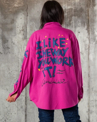Geaca Work It, Culoare fuchsia