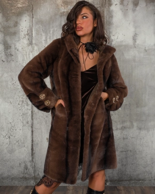 Палто Daya, Кафяв Цвят