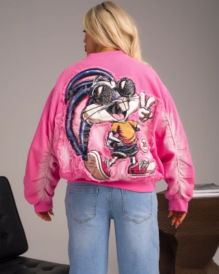 Яке Camaro с щампа на гърба, Розов Цвят