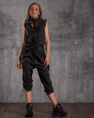 Salopetă Contrast, Negru Culoare M negru
