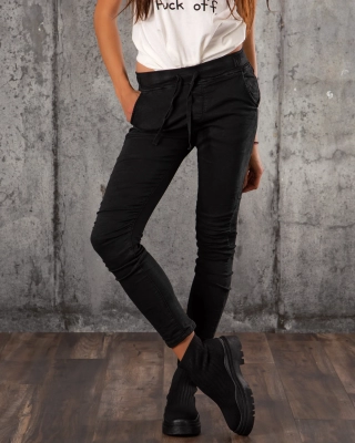 Pantaloni cu șnur Avalanche, Negru Culoare