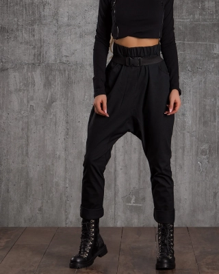 Pantaloni Crush, Negru Culoare M negru