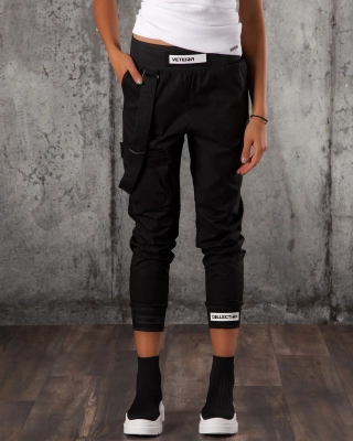 Pantaloni sport Resort, Negru Culoare M