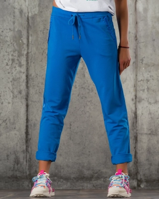 Pantaloni Popcorn, Albastru culoare