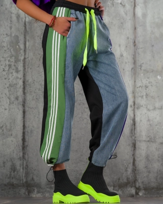 Pantaloni Let's Go, Verde culoare