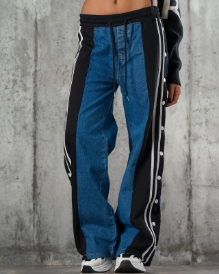 Pantaloni Dynamic, Culoare Denim/Negru