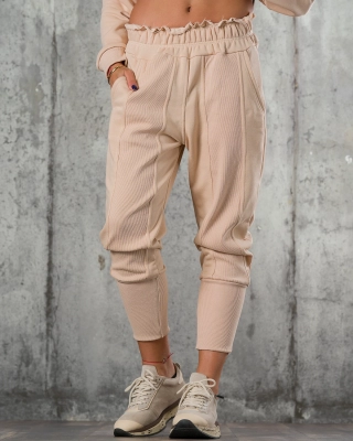 Pantaloni Long Beach, Culoare bej