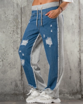 Pantaloni combinați Don't Mind It, Culoare Gri Gri
