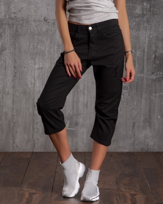 Blugi cu efect rupt Bass, Negru Culoare S