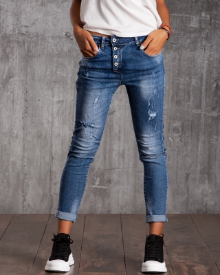 Blugi cu nasturi Taylor, Albastru Culoare