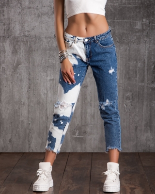 Blugi Rebel, Albastru Culoare M