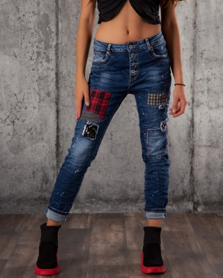 Blugi Sandra, Albastru Culoare