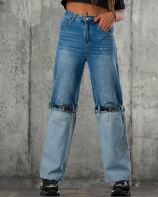 Blugi True To Myself, Albastru culoare