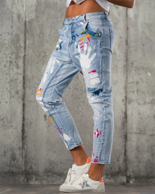 Blugi Hands Up, Albastru culoare