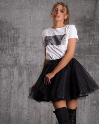 Fustă tul Moon, Negru Culoare