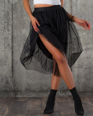 Fustă din tul Mask Off, Negru culoare