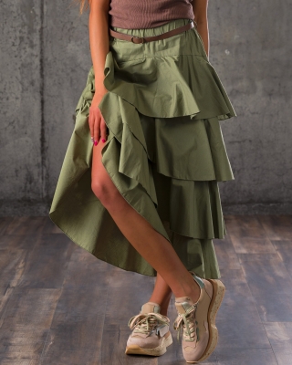 Fustă lungă Album, Verde culoare